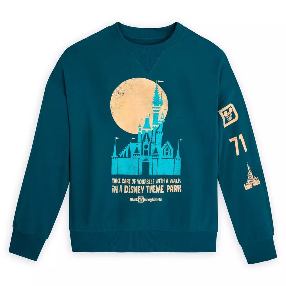 Walt Disney World Pullover Sweatshirt for Adults size small teal